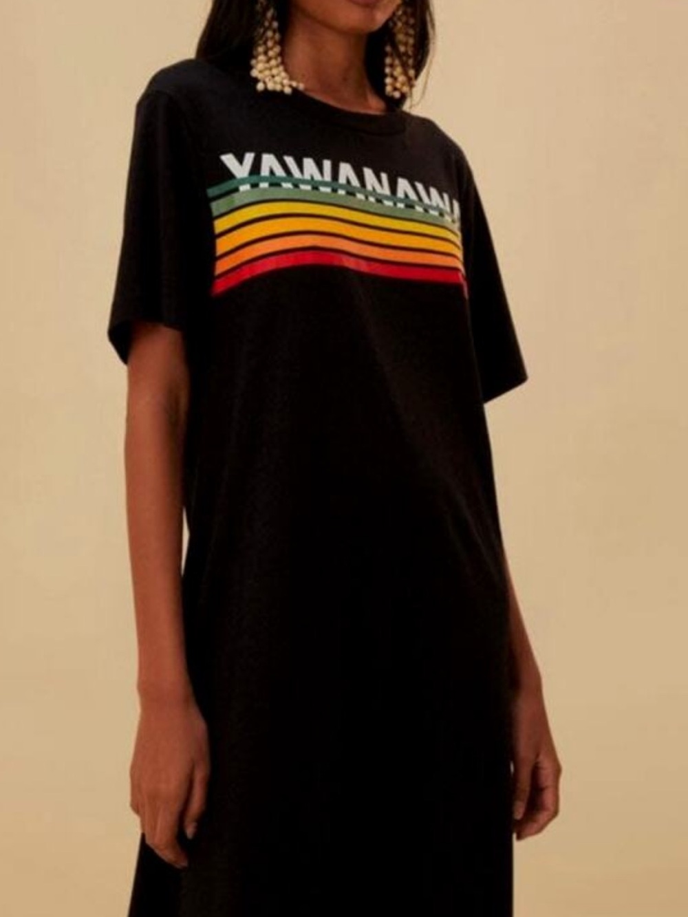 FARM Rio Black Jumpsuit with Rainbow Stripe - Picture 2 of 7